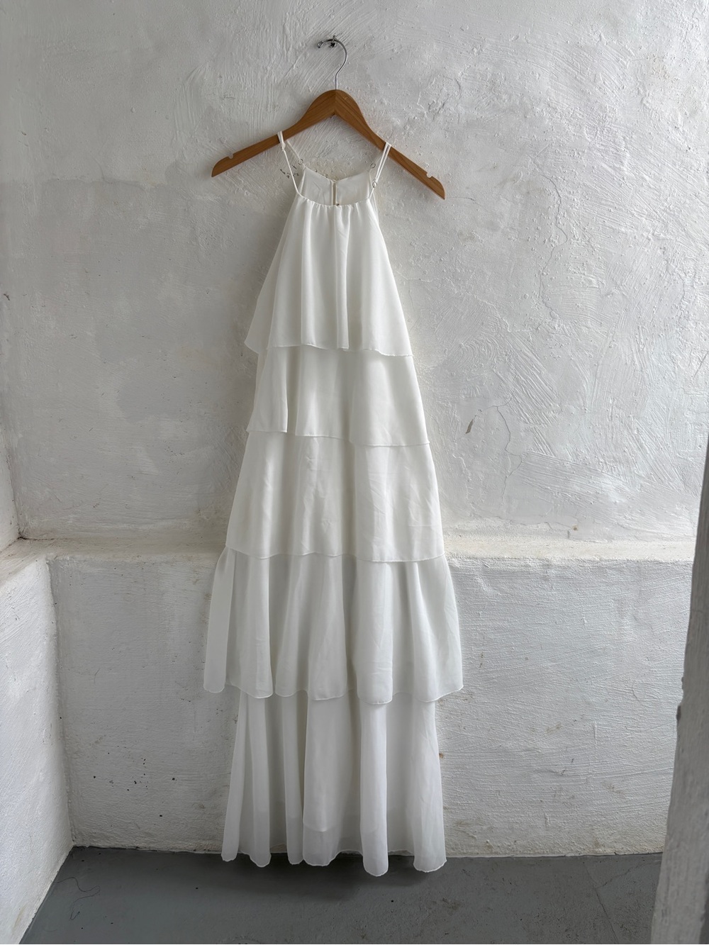 Altard state white tiered maxi dress